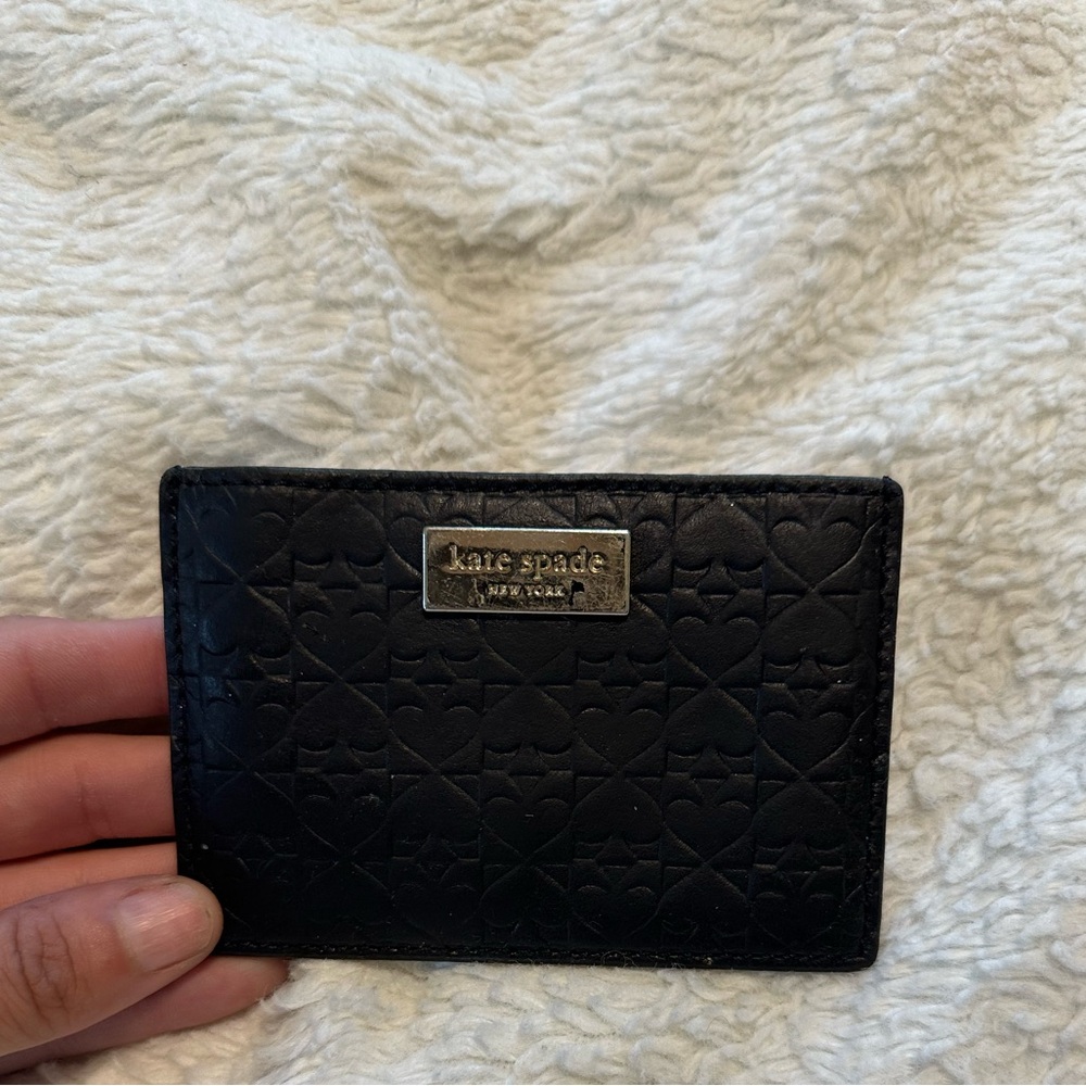 Kate Spade Black Quilted Key Card Holder